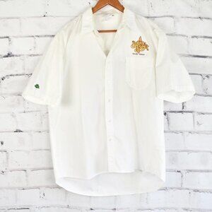 Señor Frogs Cancún Mexico Cotton Embroidered Short Sleeve Button Up Shirt